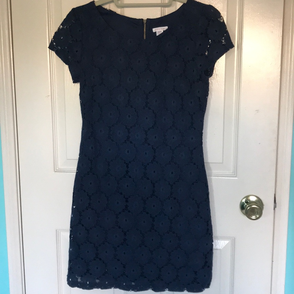 Navy lace dress